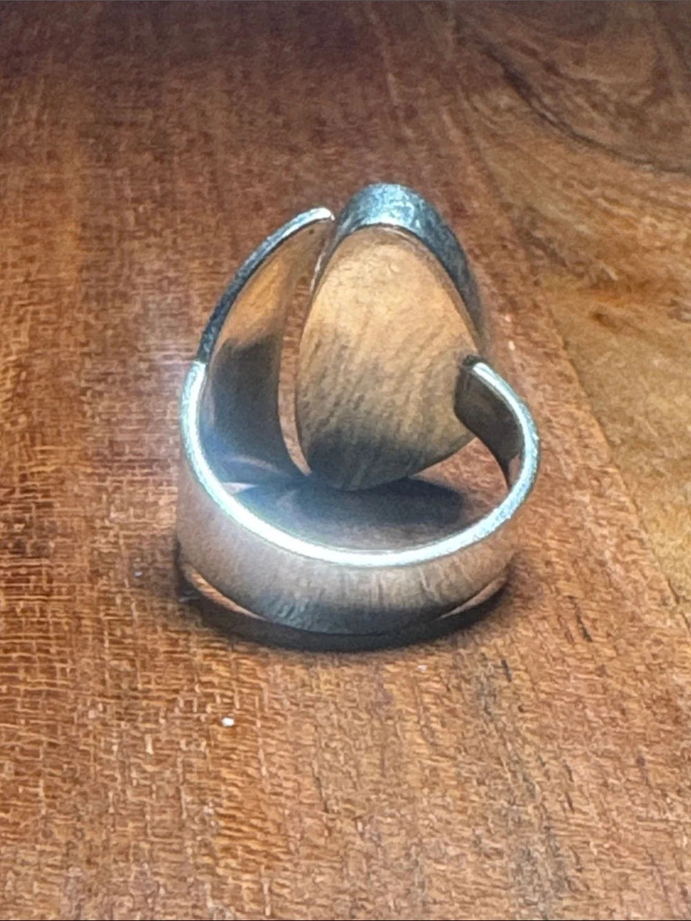 Handcrafted Turquoise Statement Ring 950 silver 10.75